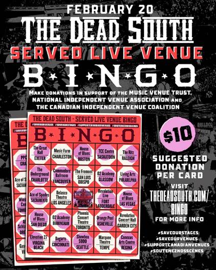 Dead South Bingo