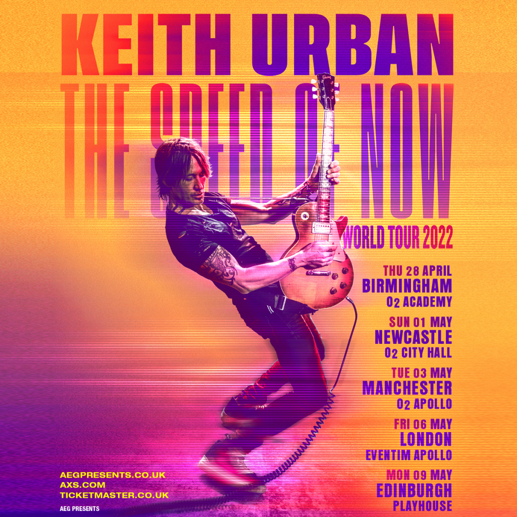 Keith Urban UK 2022 Tour